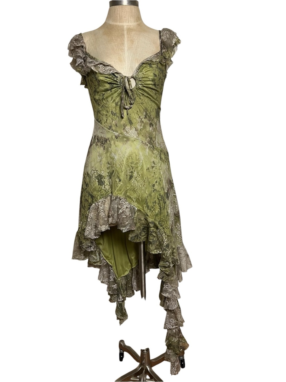 Urban Outfitters Hyacinth Lace Spliced Midi Dress Fairycore Whimsigoth Medium - Picture 5 of 13